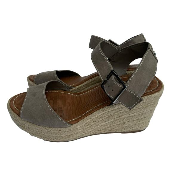 Circus by Sam Edelman Delilah Taupe Espadrille Wedge Sandals Open Toe, Size 8M - Picture 6 of 14
